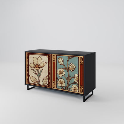 TIMELESS FLORA 2-Door Sideboard in Black Finish