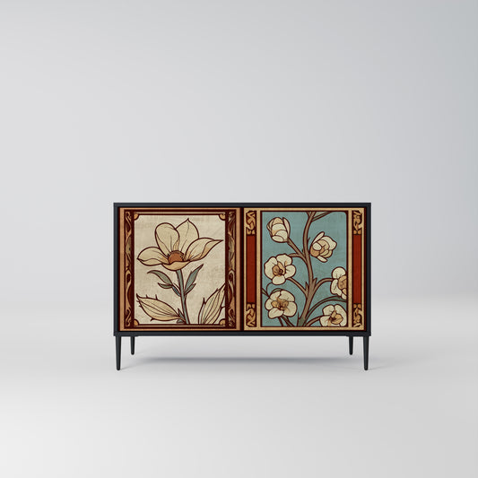TIMELESS FLORA 2-Door Sideboard in Black Finish