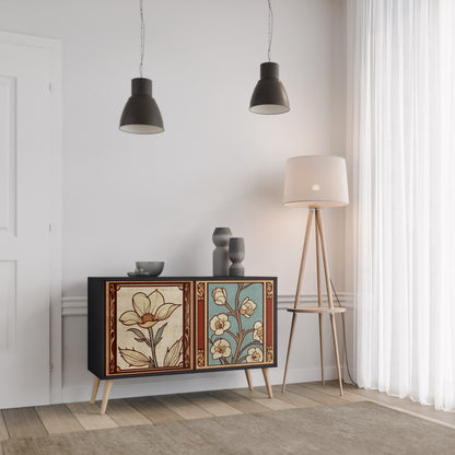 TIMELESS FLORA 2-Door Sideboard in Black Finish