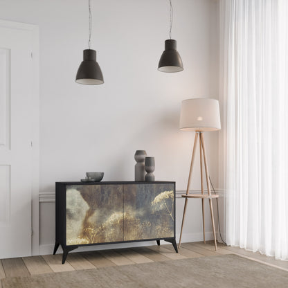 GENTLE POWER 2-Door Sideboard in Black Finish