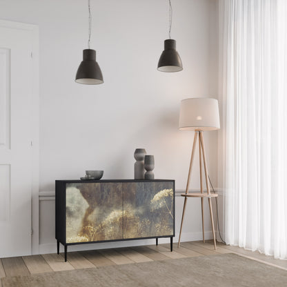 GENTLE POWER 2-Door Sideboard in Black Finish