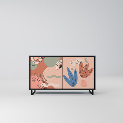 PASTEL DESTINY 2-Door Sideboard in Black Finish
