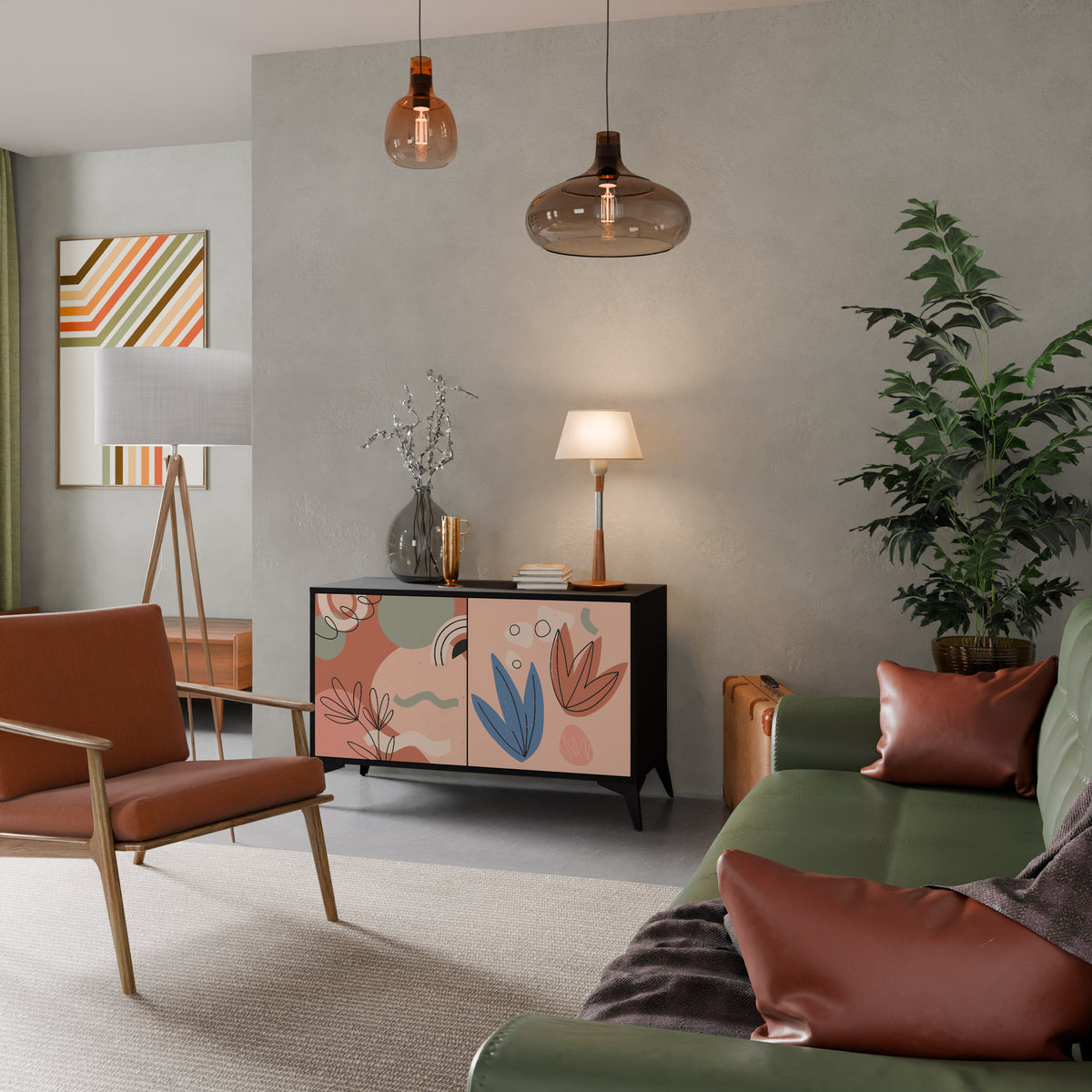 PASTEL DESTINY Skänk med två dörrar