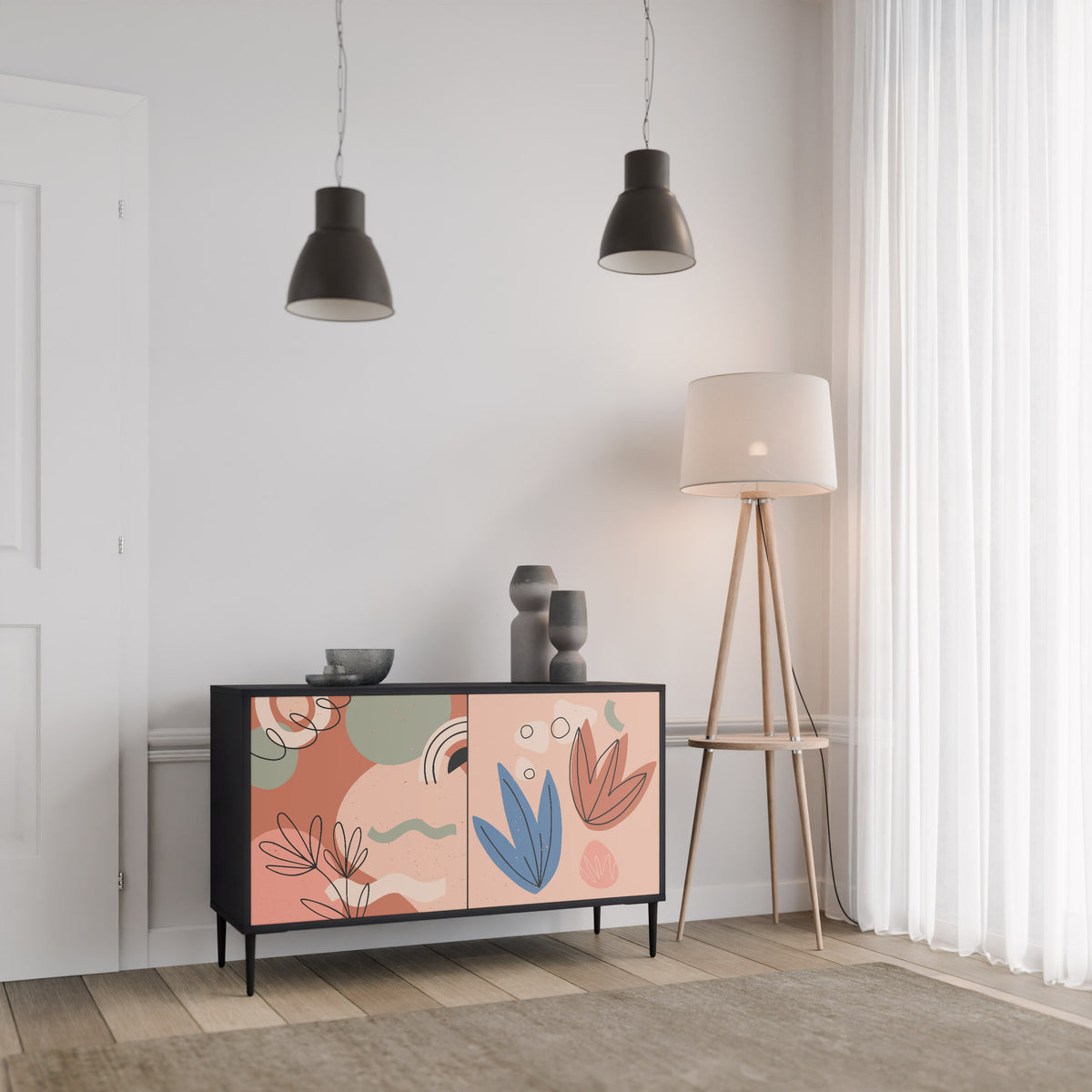 PASTEL DESTINY Skänk med två dörrar