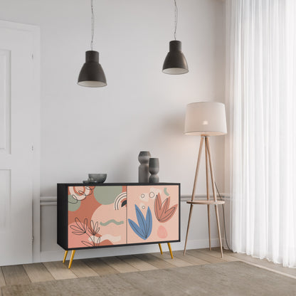 PASTEL DESTINY 2-Door Sideboard in Black Finish