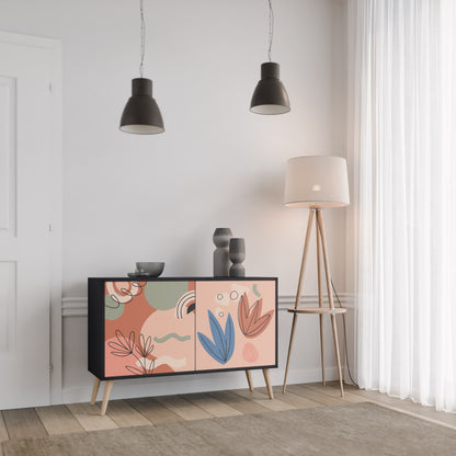 PASTEL DESTINY 2-Door Sideboard in Black Finish