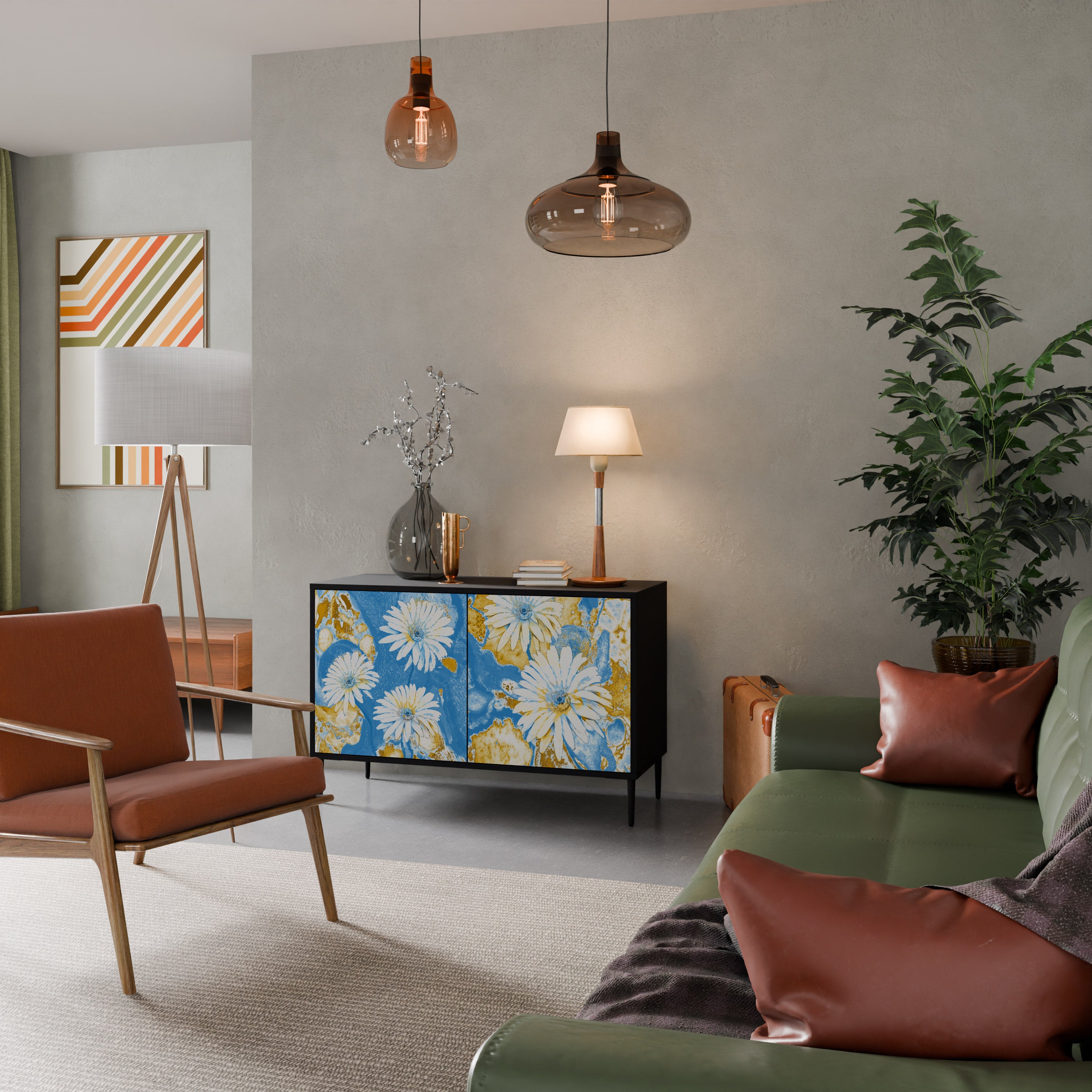 DAISY LUXE 2-dörrars skänk i svart finish