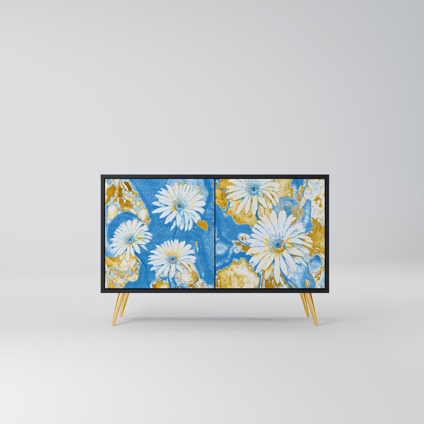 DAISY LUXE 2-Door Sideboard in Black Finish