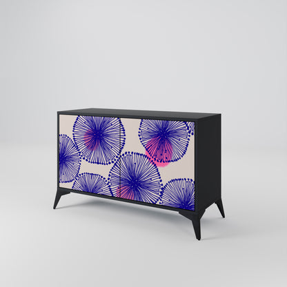 MAGIC NATURE 2-Door Sideboard in Black Finish