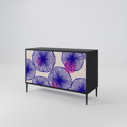 MAGIC NATURE 2-Door Sideboard in Black Finish