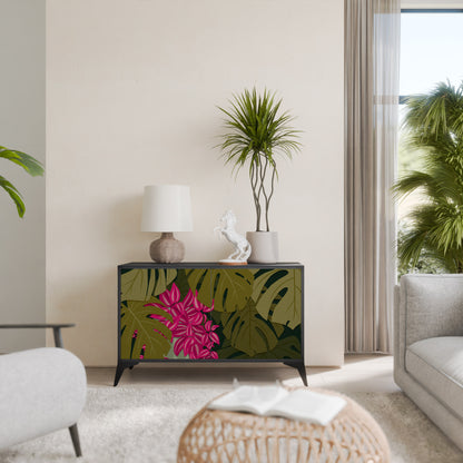 TROPICAL BEAUTY 2-Door Sideboard in Black Finish