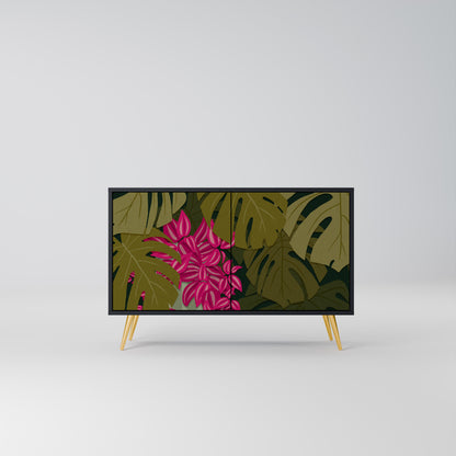 TROPICAL BEAUTY 2-Door Sideboard in Black Finish