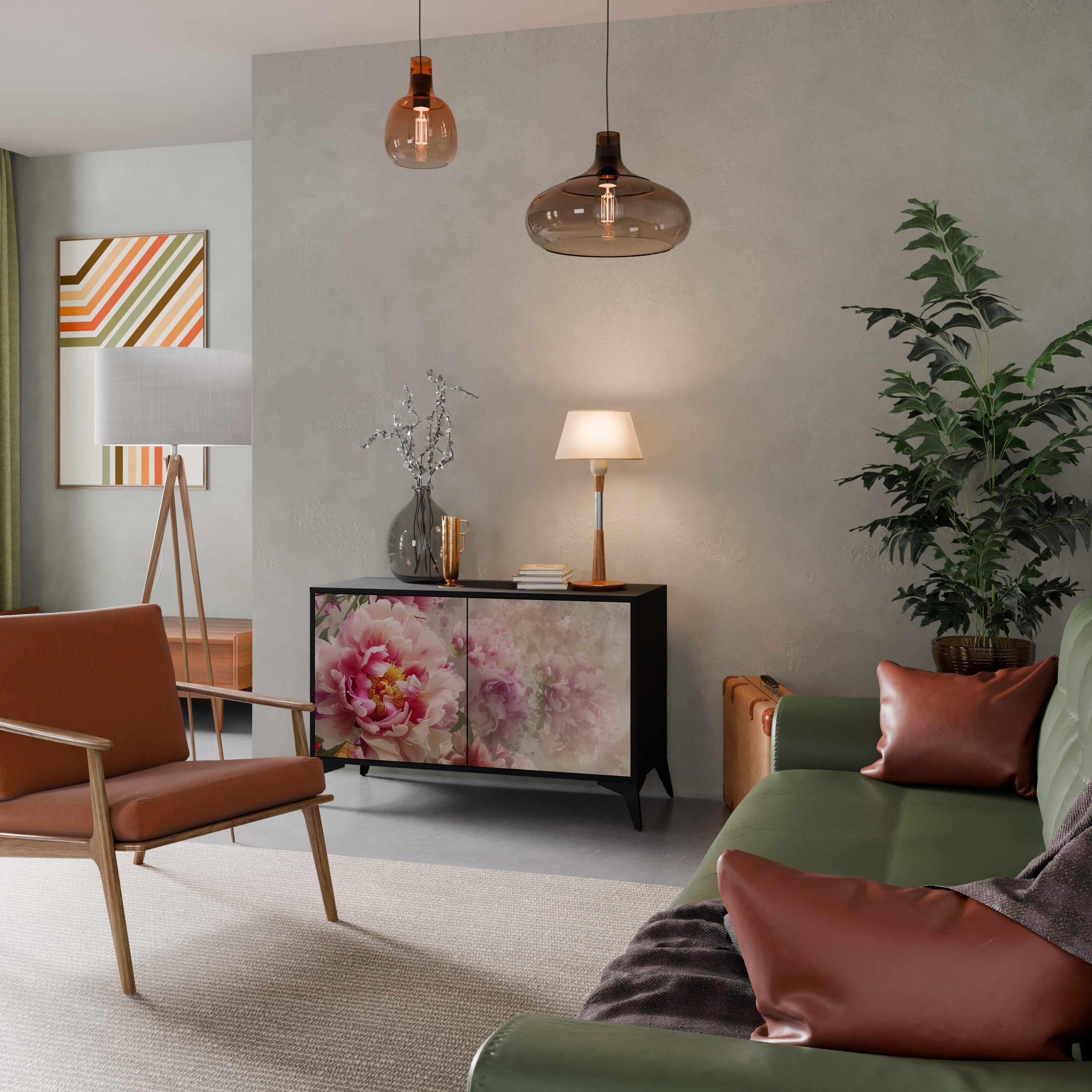 PEONY WHISPER Skänk med två dörrar