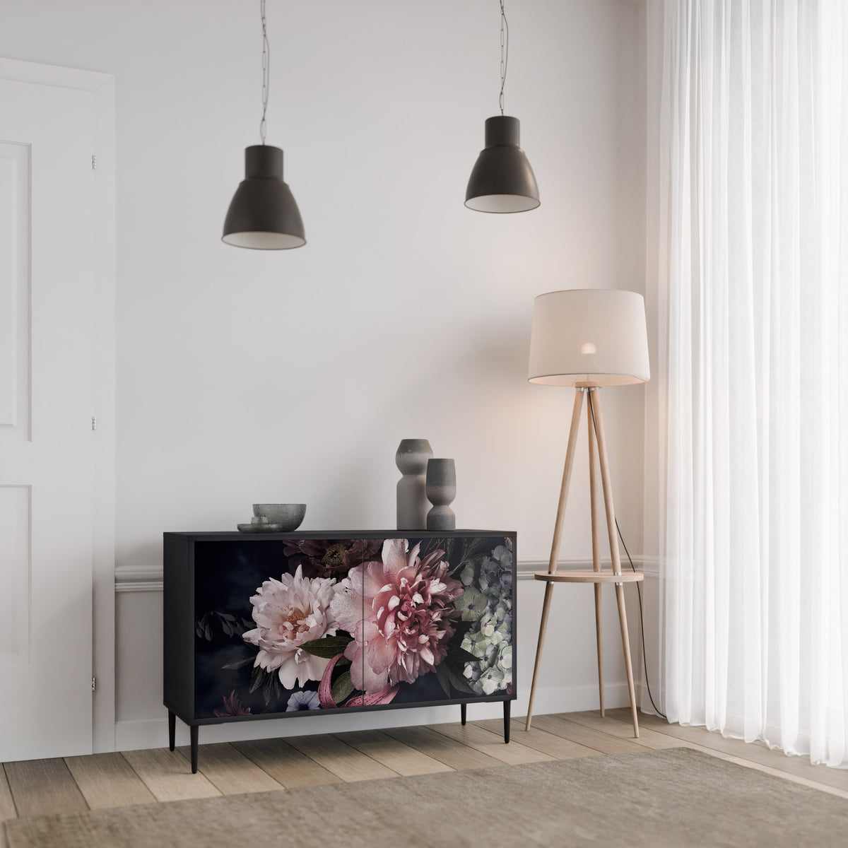 PURE BLOSSOM Skänk med två dörrar