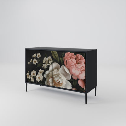 LUSH ELEGANCE 2-dörrars skänk i svart finish