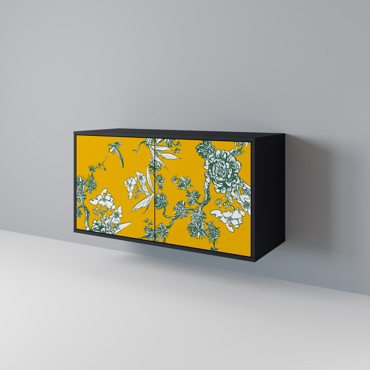 YELLOW CHINOISERIE Skänk med två dörrar