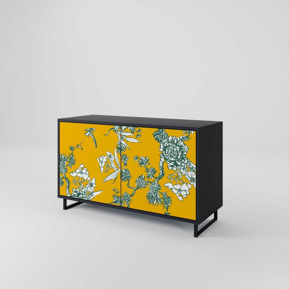 YELLOW CHINOISERIE Skänk med två dörrar