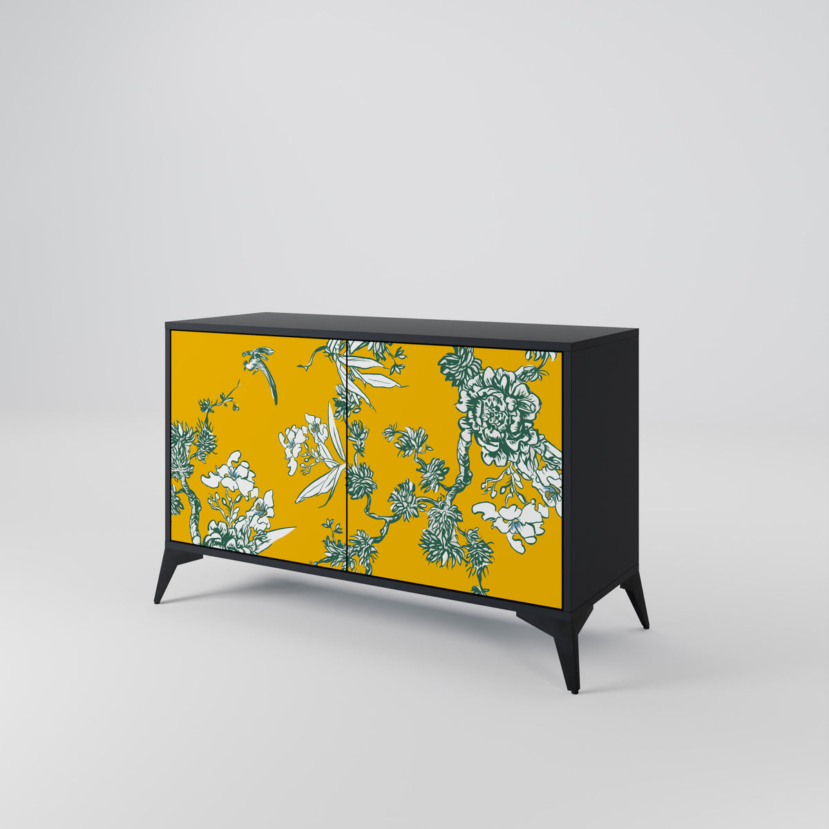 YELLOW CHINOISERIE Skänk med två dörrar