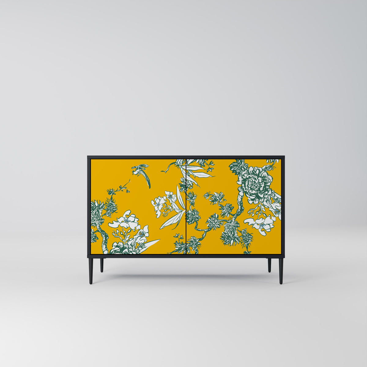 YELLOW CHINOISERIE Skänk med två dörrar