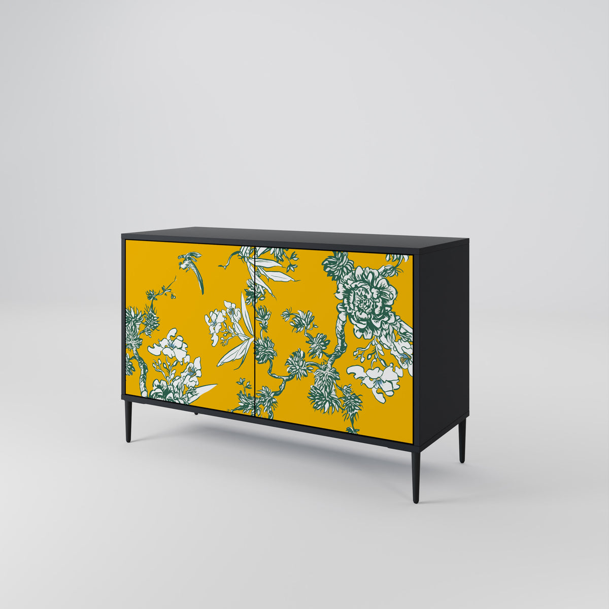 YELLOW CHINOISERIE Skänk med två dörrar