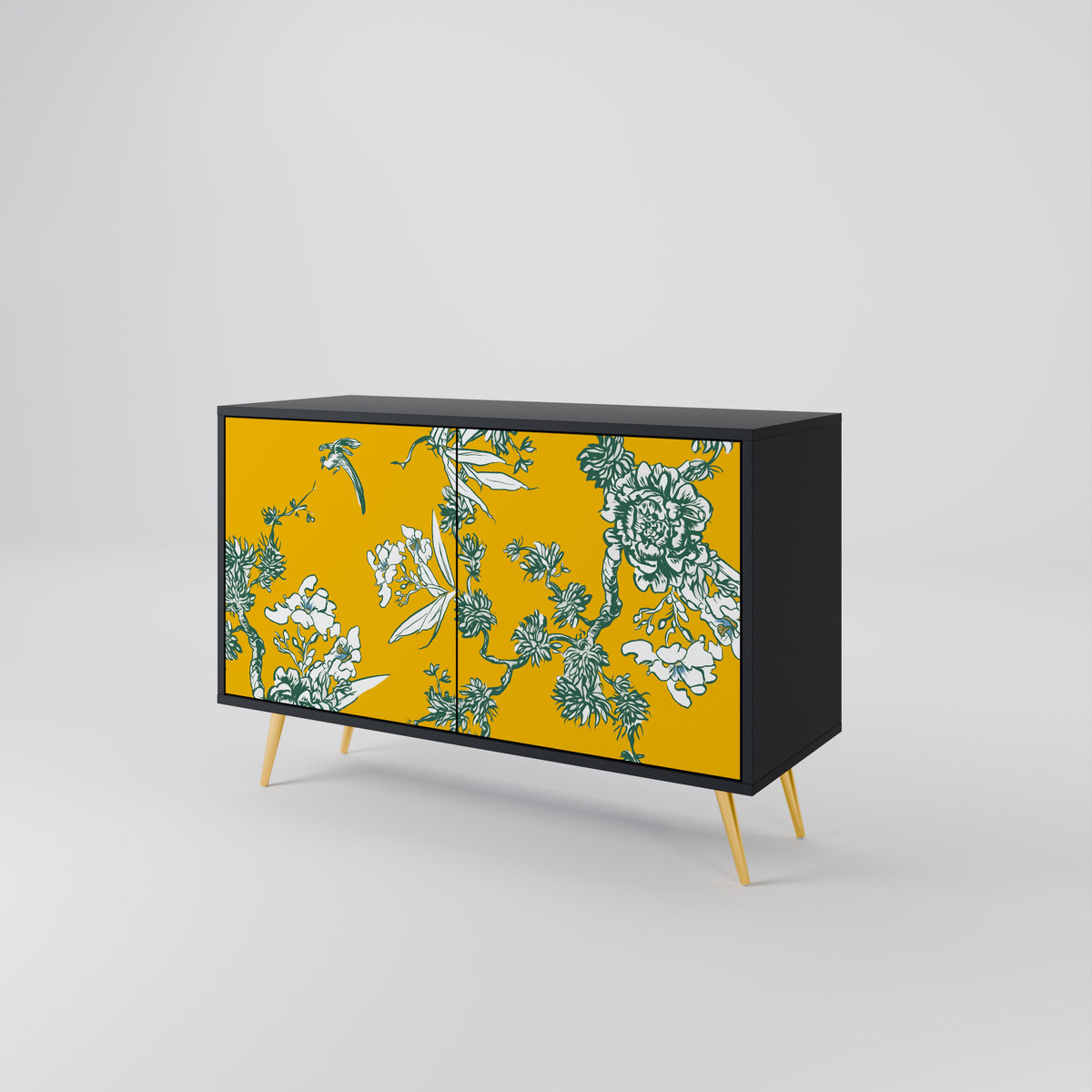 YELLOW CHINOISERIE Skänk med två dörrar