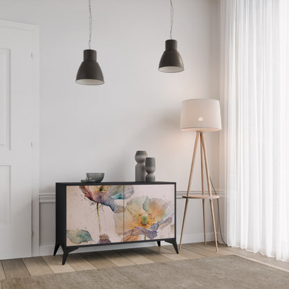 SOFTEN POPPY 2-dörrars skänk i svart finish
