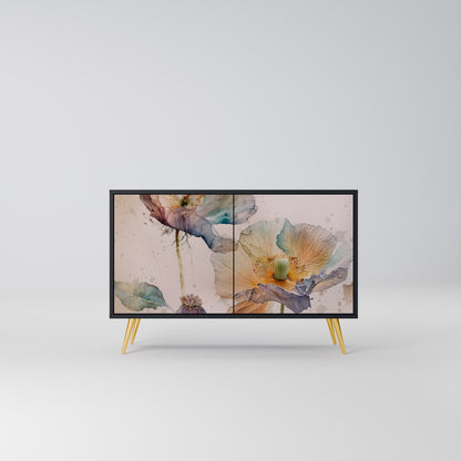 SOFTEN POPPY 2-dörrars skänk i svart finish