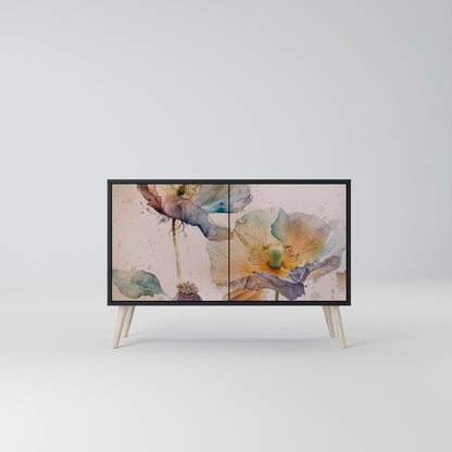 SOFTEN POPPY 2-dörrars skänk i svart finish