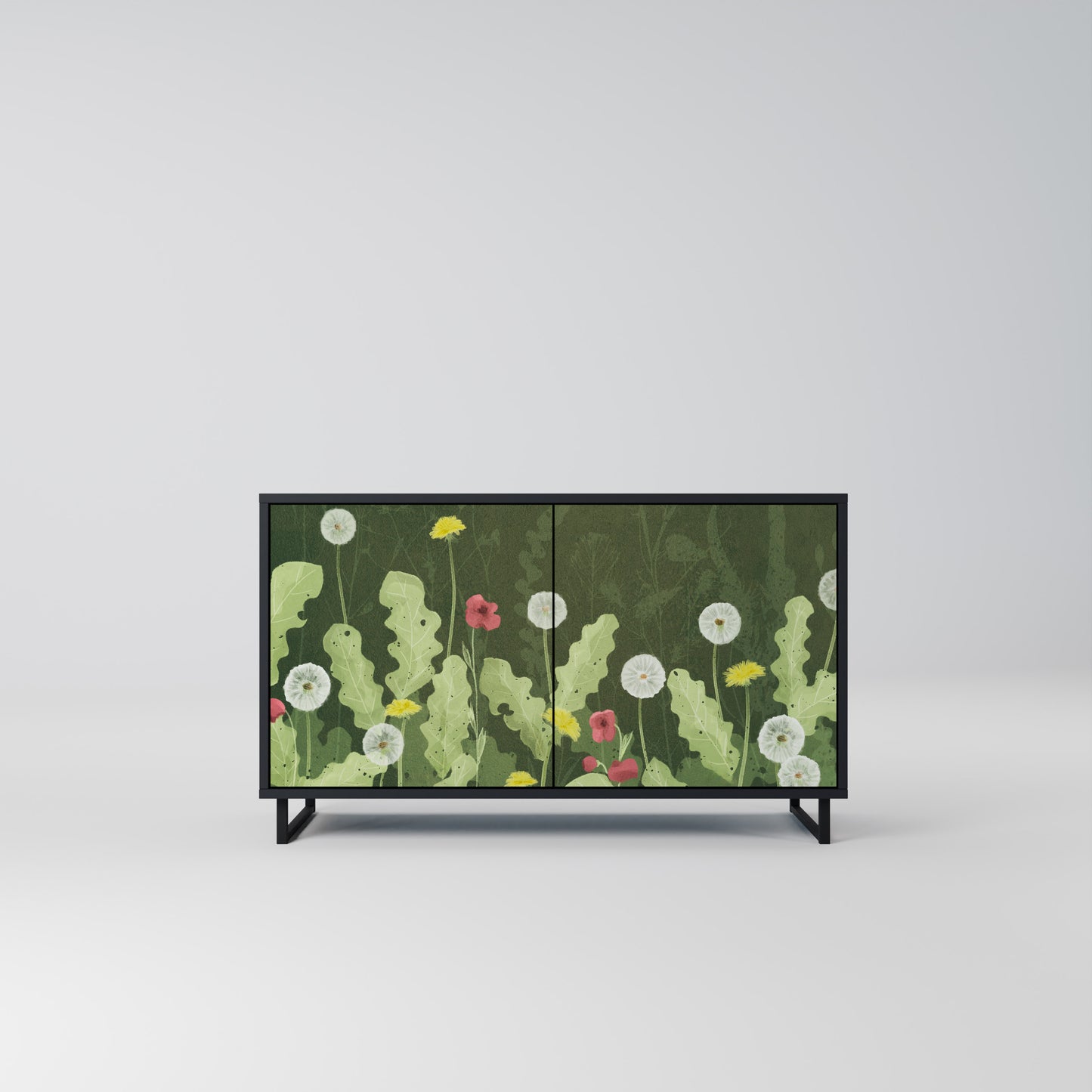 DANDELION AMUSE 2-dörrars skänk i svart finish