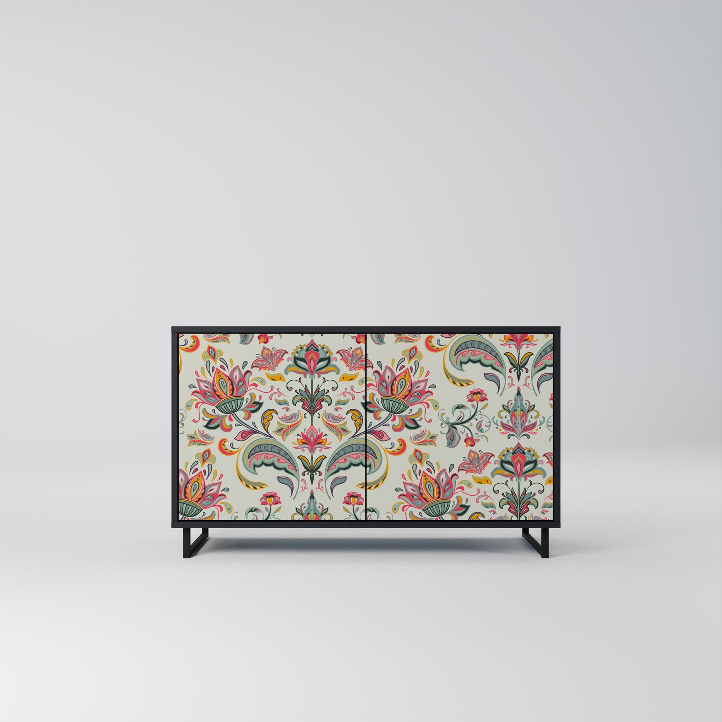 ORGANIC FOLKLORE 2-Door Sideboard in Black Finish