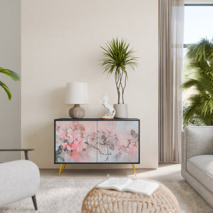 CHERRY BLOSSOM 2-Door Sideboard in Black Finish