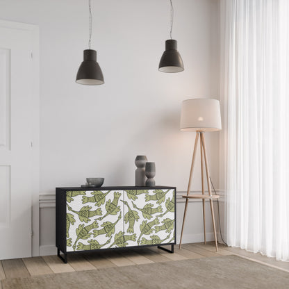 SEEDLING SONGBIRD 2-dörrars skänk i svart finish