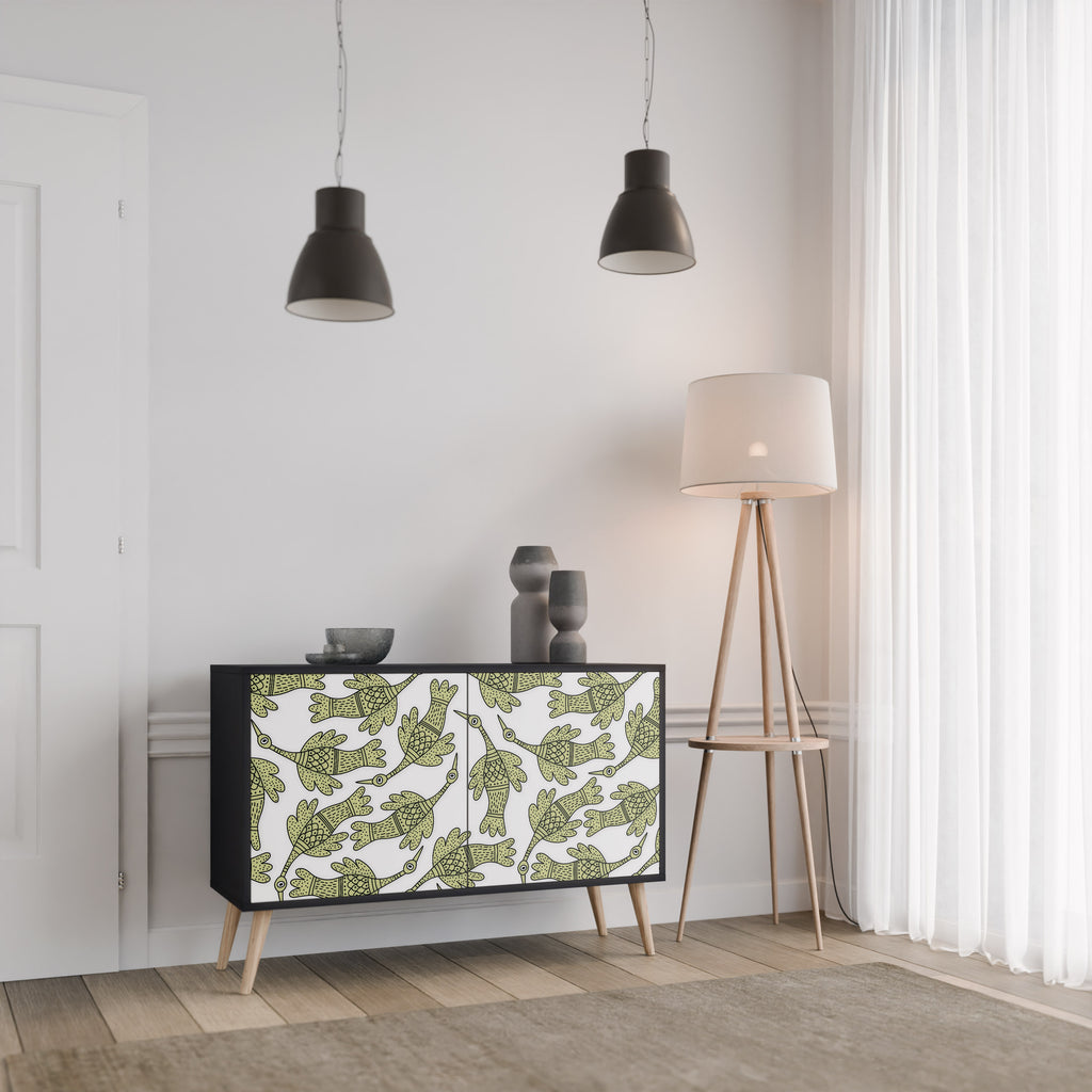 SEEDLING SONGBIRD 2-dörrars skänk i svart finish