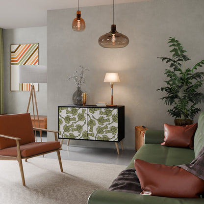 SEEDLING SONGBIRD 2-dörrars skänk i svart finish