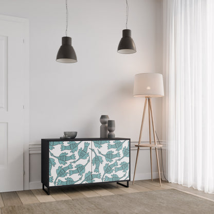 WATERSPOUT SONGIBIRD 2-dörrars skänk i svart finish