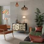 ALMONDINE SONGBIRD 2-Door Sideboard in Black Finish