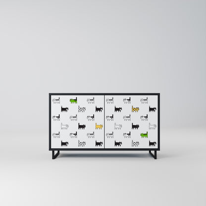 CATS COMPILATION 2-Door Sideboard in Black Finish