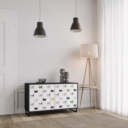 CATS COMPILATION 2-Door Sideboard in Black Finish