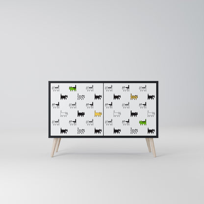 CATS COMPILATION 2-Door Sideboard in Black Finish