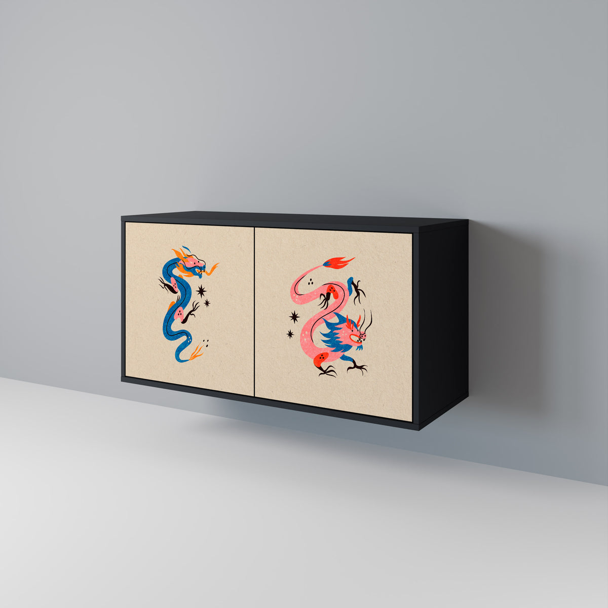 MYTHOLOGICAL CREATURES Skänk med två dörrar