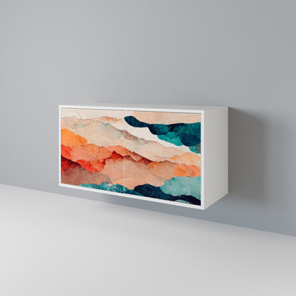 ABSTRACT LANDSCAPE Skänk med två dörrar