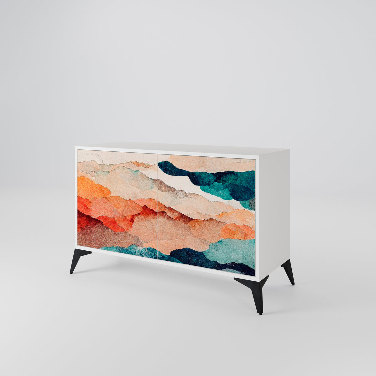 ABSTRACT LANDSCAPE Skänk med två dörrar