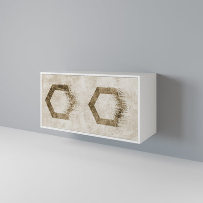 HEXAGONAL SHAPES Skänk med två dörrar