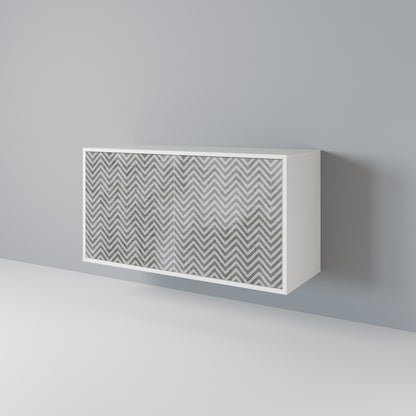 CONCRETE ZIG ZAG Skänk med två dörrar