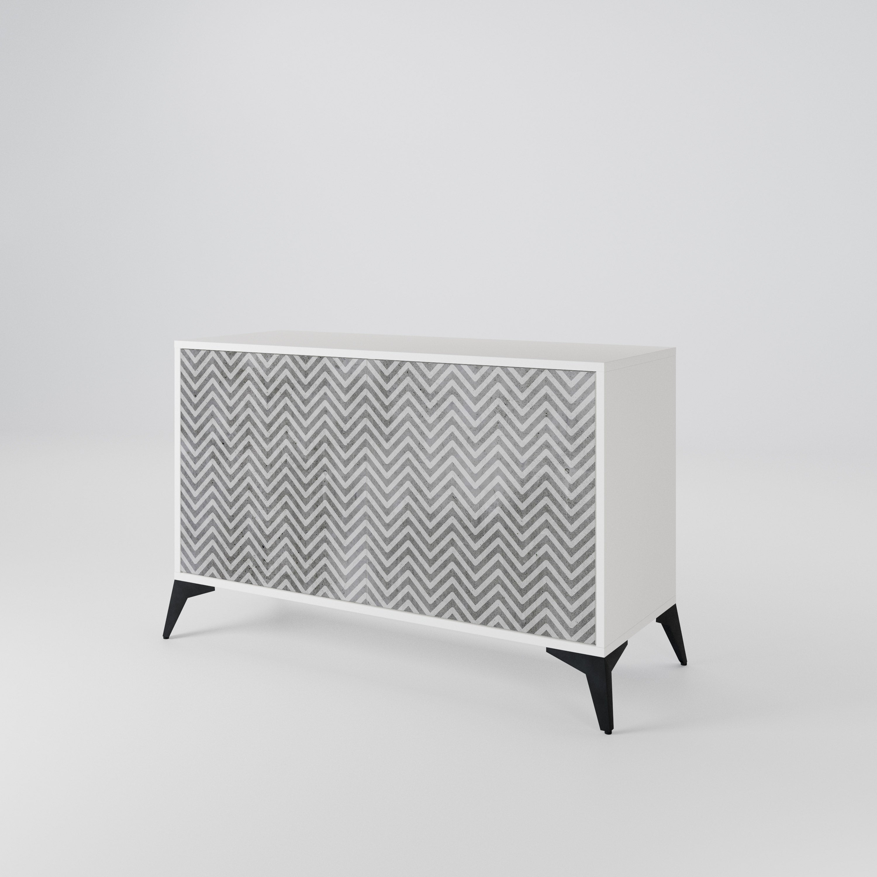 CONCRETE ZIG ZAG 2-Door Sideboard