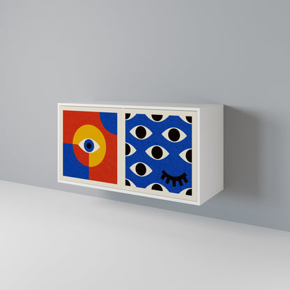 GEOMETRIC EYES Skänk med två dörrar