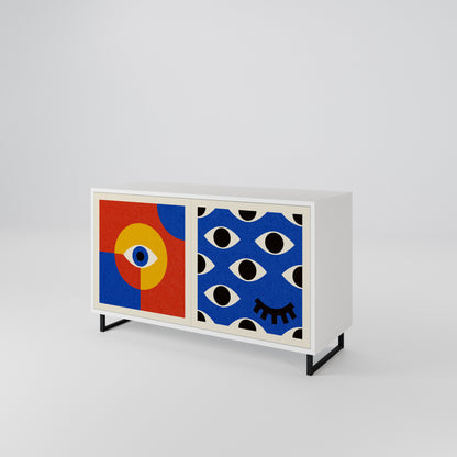 GEOMETRIC EYES Skänk med två dörrar