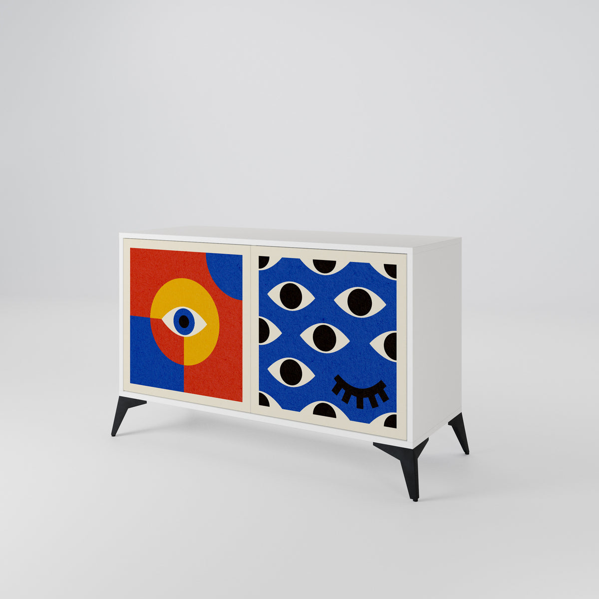 GEOMETRIC EYES Skänk med två dörrar