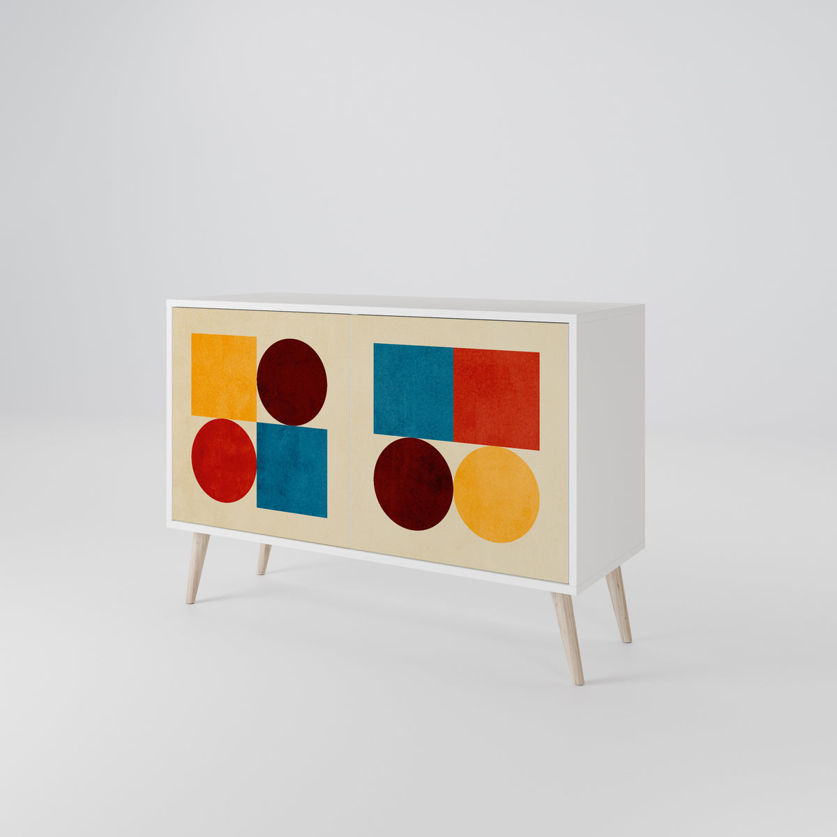 GEOMETRIC PUZZLE Skänk med två dörrar
