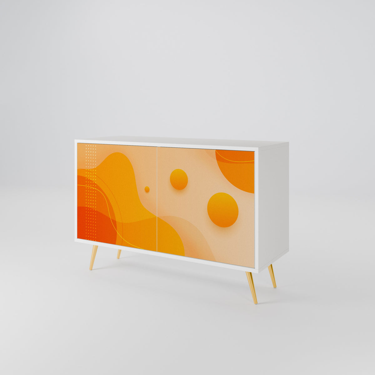 ORANGE ARRANGEMENT Skänk med två dörrar